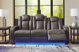 Fyne-Dyme Shadow Power Reclining Sofa, Loveseat and Recliner