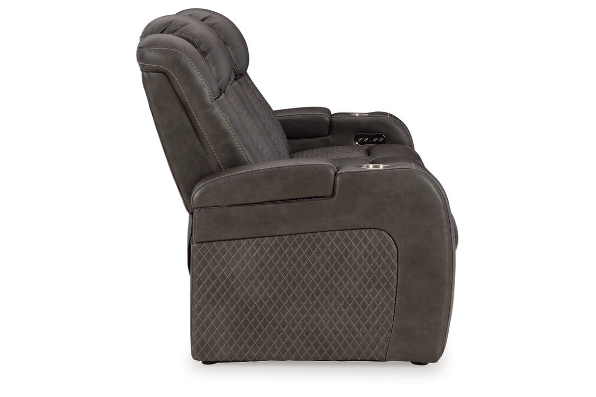 Fyne-Dyme Shadow Power Reclining Sofa, Loveseat and Recliner