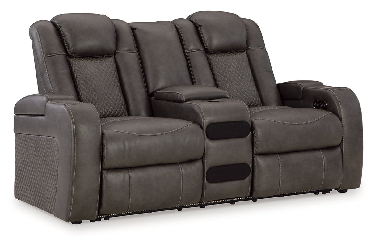 Fyne-Dyme Shadow Power Reclining Sofa, Loveseat and Recliner