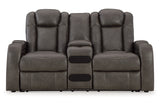 Fyne-Dyme Shadow Power Reclining Sofa, Loveseat and Recliner