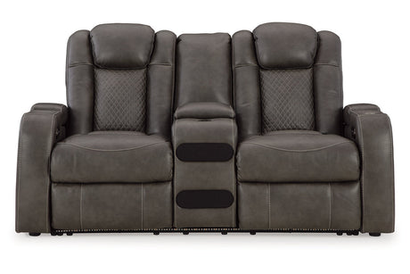 Fyne-Dyme Shadow Power Reclining Sofa, Loveseat and Recliner