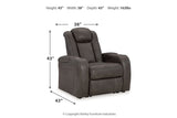 Fyne-Dyme Shadow Power Reclining Sofa, Loveseat and Recliner