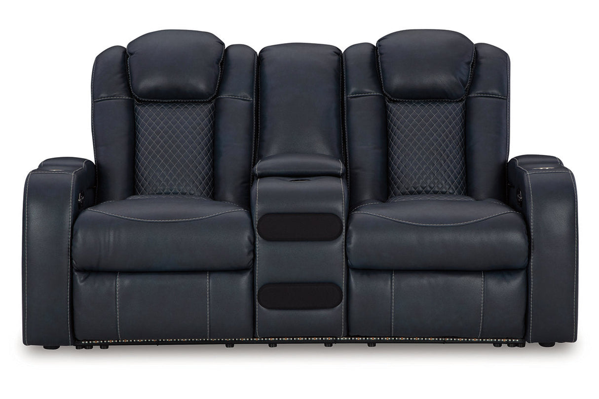 Fyne-Dyme Sapphire Power Reclining Sofa, Loveseat and Recliner