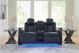 Fyne-Dyme Sapphire Power Reclining Sofa, Loveseat and Recliner