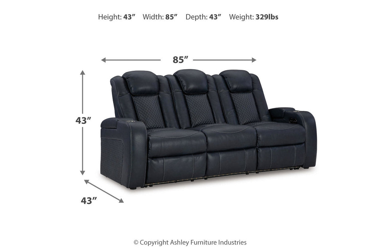 Fyne-Dyme Sapphire Power Reclining Sofa, Loveseat and Recliner