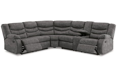 Partymate Slate 2-Piece Reclining Sectional