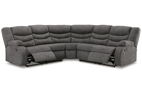 Partymate Slate 2-Piece Reclining Sectional