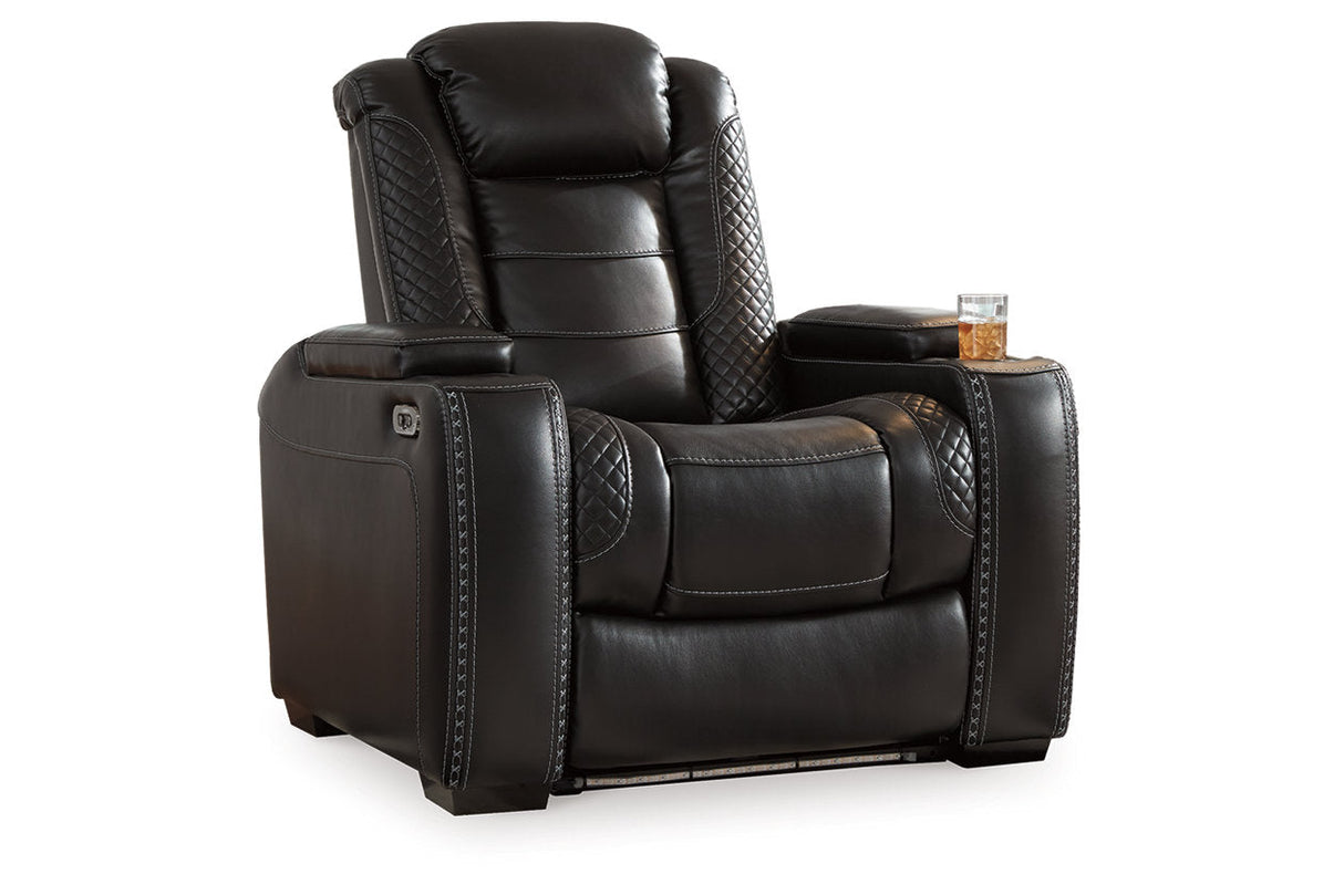 Party Time Midnight Power Reclining Sofa and Recliner