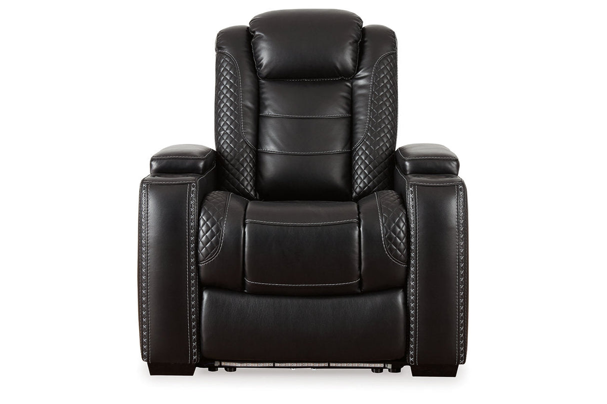 Party Time Midnight Power Reclining Sofa and Recliner