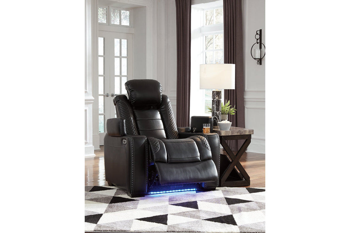 Party Time Midnight Power Recliner