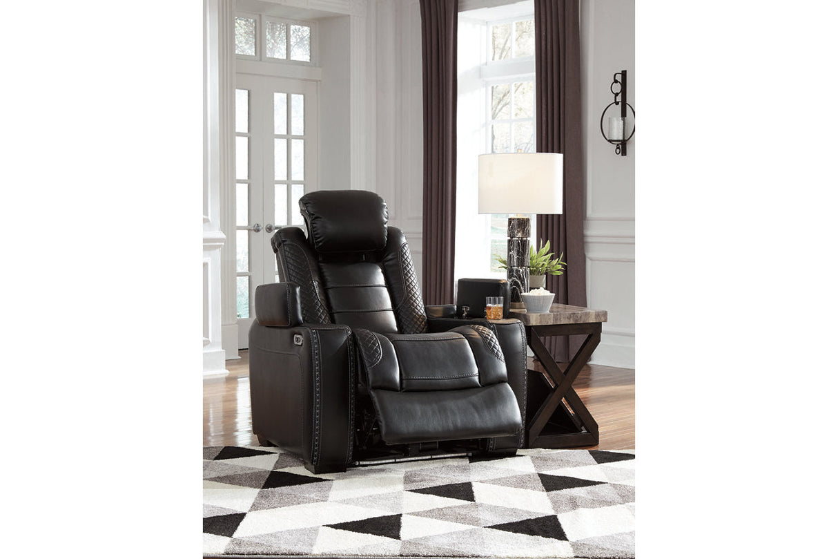 Party Time Midnight Power Reclining Sofa and Recliner