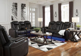 Party Time Midnight Power Reclining Living Room Set