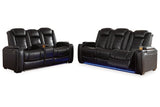 Party Time Midnight Reclining Sofa and Loveseat