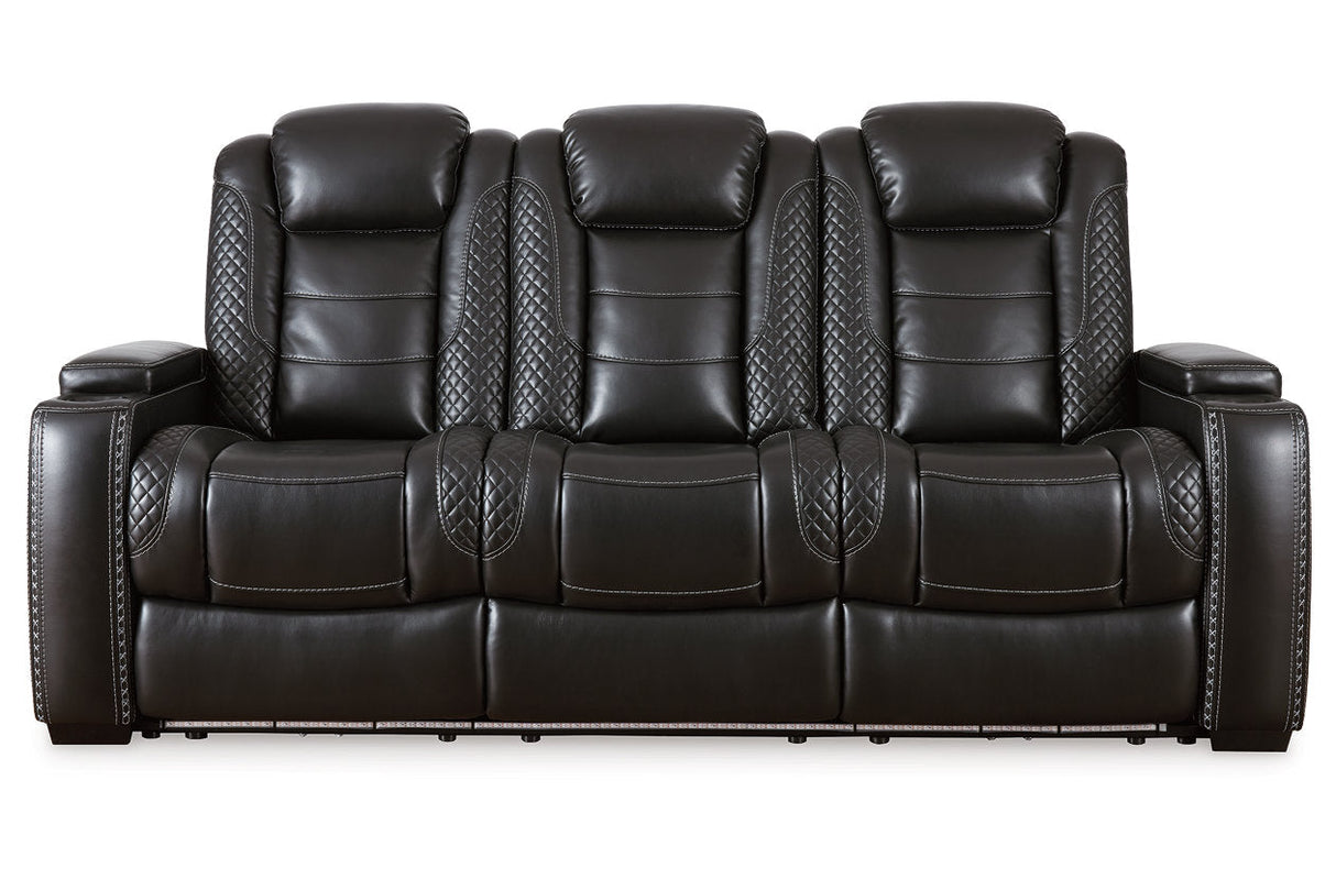 Party Time Midnight Power Reclining Sofa and Recliner