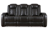 Party Time Midnight Power Reclining Sofa and Recliner