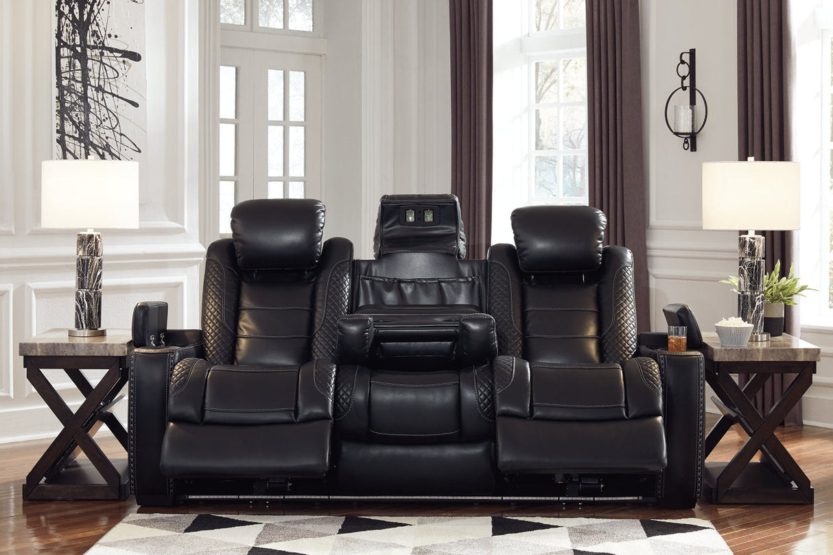 Party Time Midnight Power Reclining Sofa and Recliner