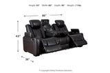 Party Time Midnight Power Reclining Sofa and Recliner