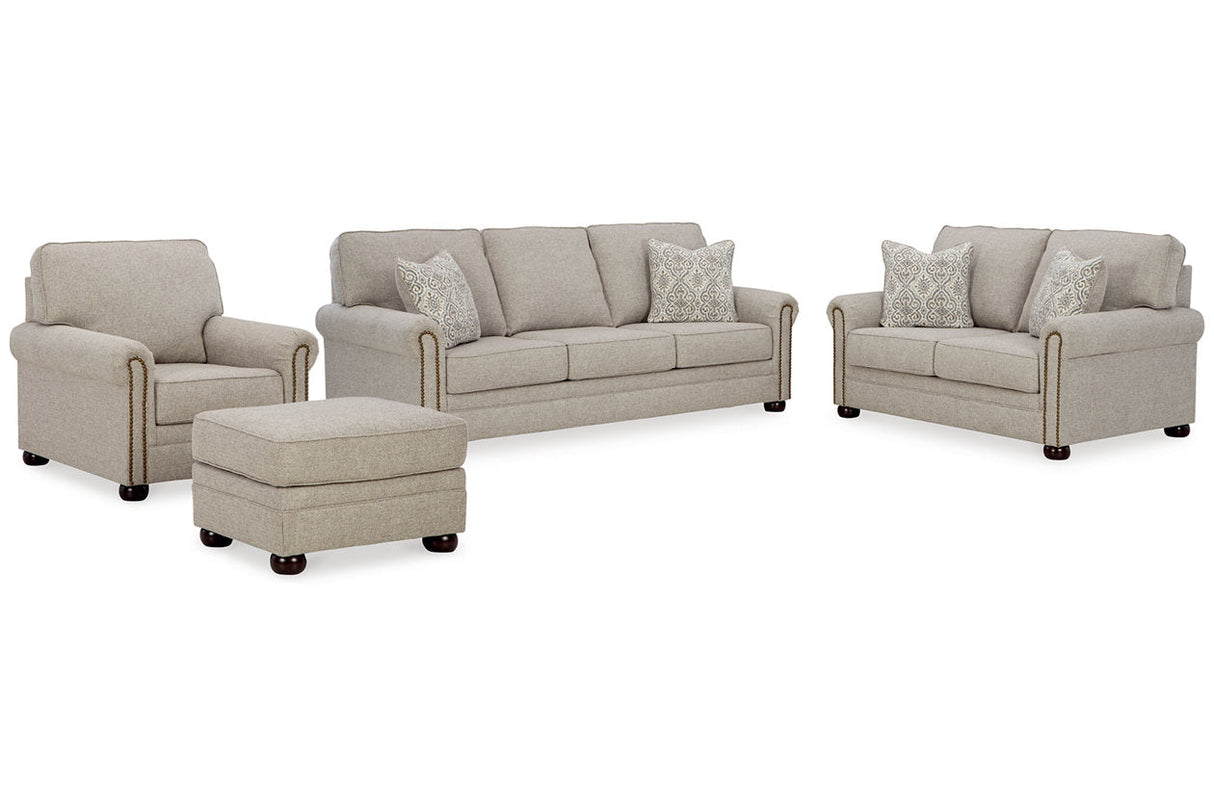 Gaelon Dune Sofa, Loveseat, Chair and Ottoman