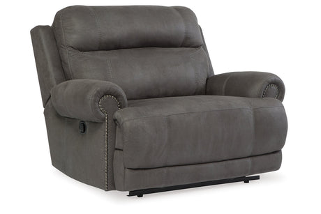 Austere Gray Reclining Sofa, Loveseat and Recliner