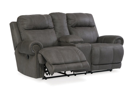 Austere Gray Reclining Sofa and Loveseat