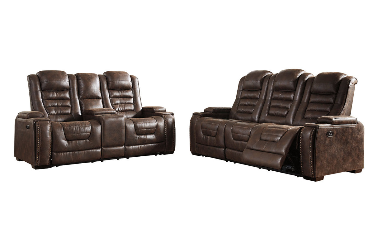 Game Zone Bark Power Reclining Loveseat with Console