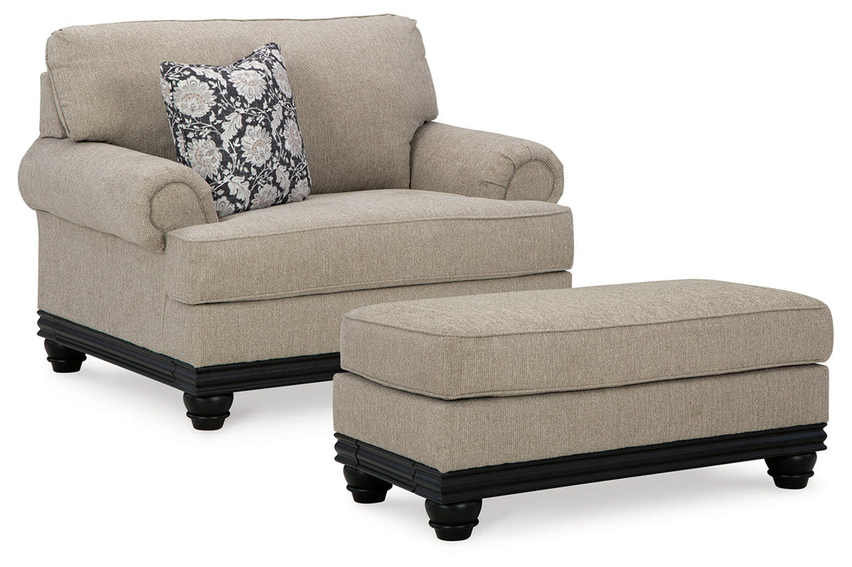 Elbiani Alloy Oversized Chair and Ottoman