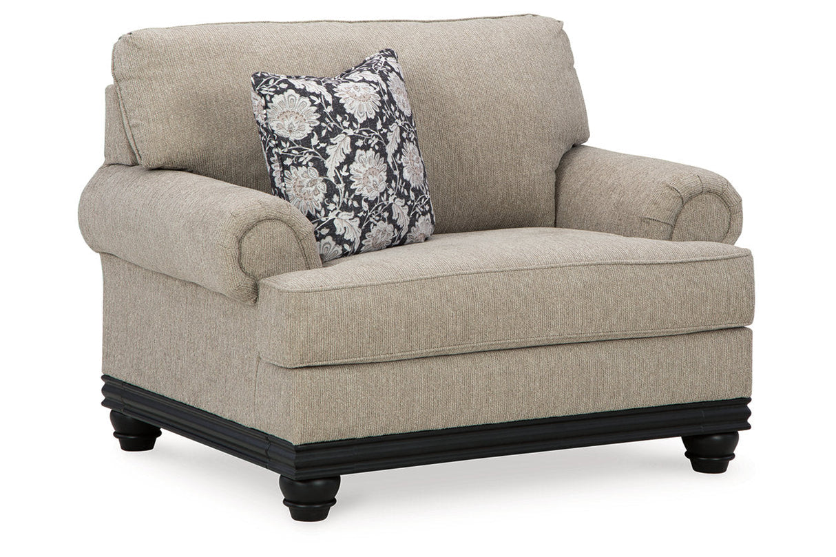 Elbiani Alloy Sofa, Loveseat, Oversized Chair and Ottoman