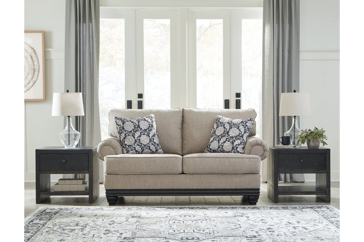 Elbiani Alloy Sofa, Loveseat, Oversized Chair and Ottoman