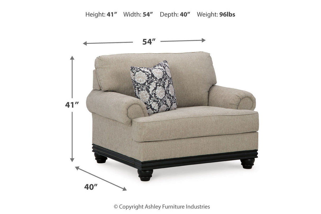 Elbiani Alloy Sofa, Loveseat, Oversized Chair and Ottoman