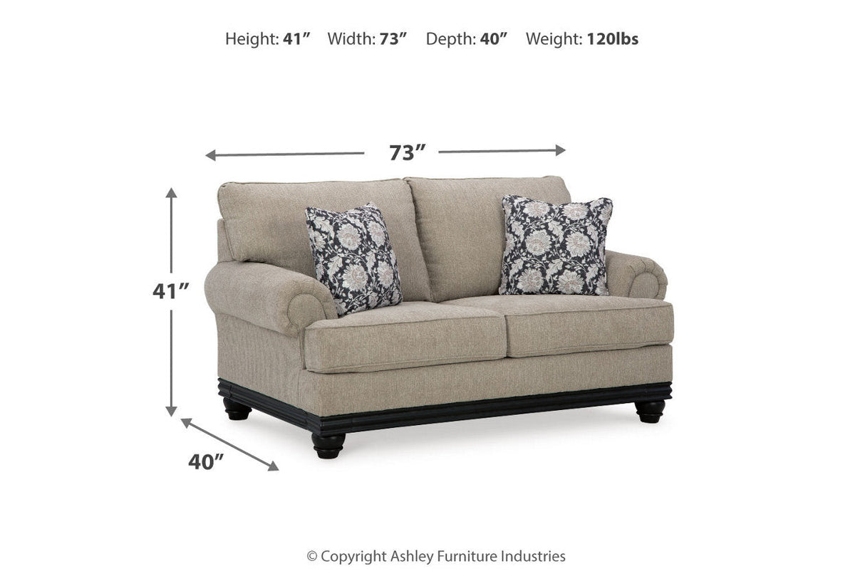 Elbiani Alloy Sofa, Loveseat, Oversized Chair and Ottoman