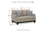 Elbiani Alloy Sofa, Loveseat, Oversized Chair and Ottoman