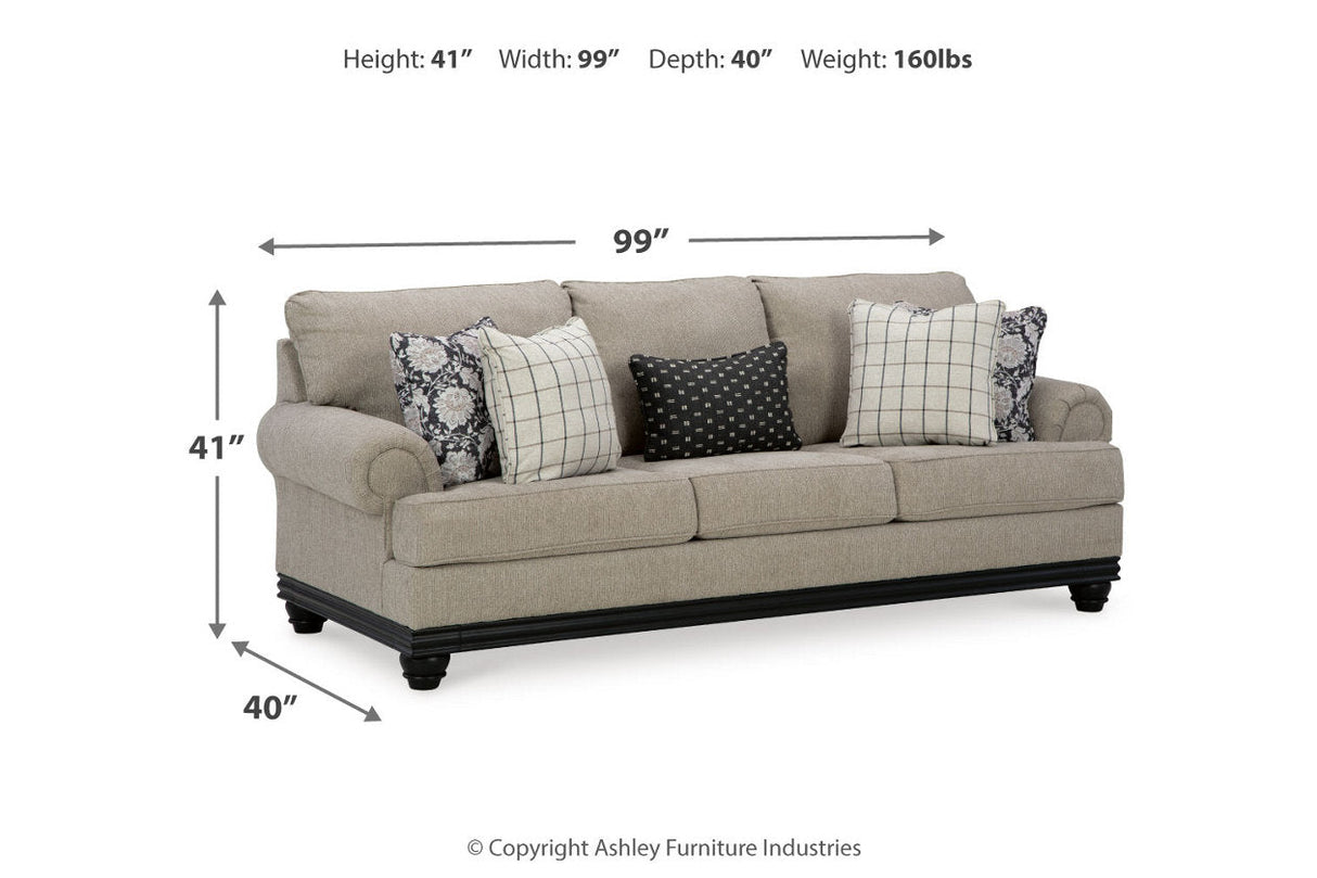 Elbiani Alloy Sofa, Loveseat, Oversized Chair and Ottoman