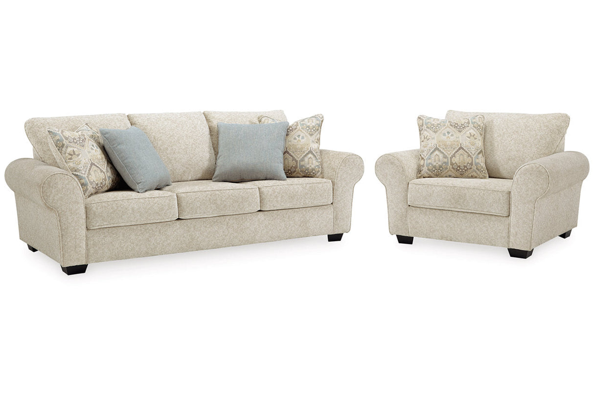 Haisley Ivory Sofa and Chair