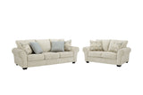 Haisley Ivory Sofa and Loveseat