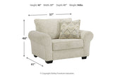 Haisley Ivory Sofa and Chair