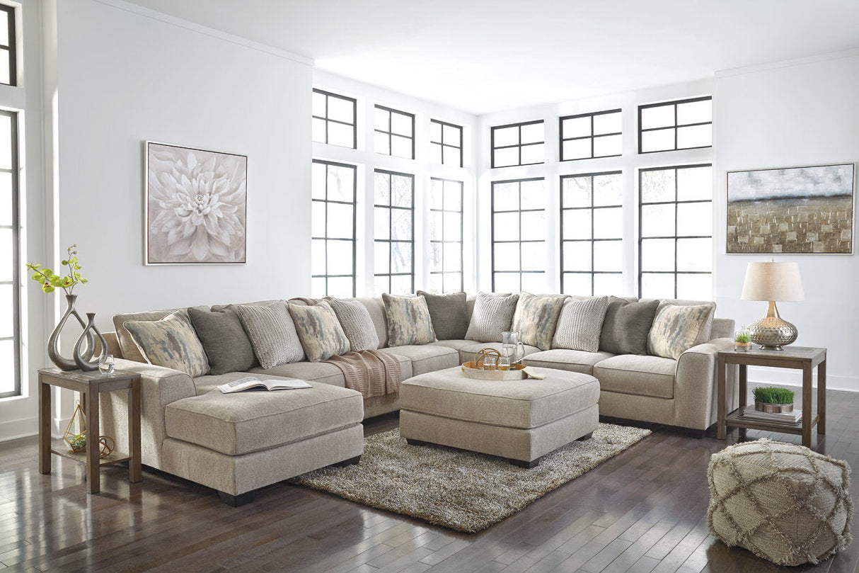 Ardsley Pewter 5-Piece Sectional with Chaise