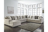 Ardsley Pewter 5-Piece Sectional with Ottoman