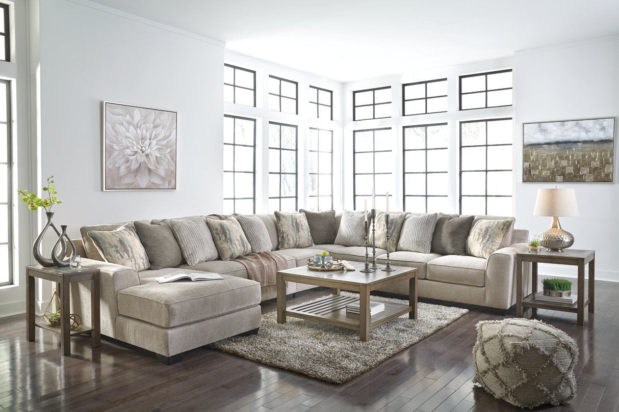 Ardsley Pewter 5-Piece Sectional with Chaise