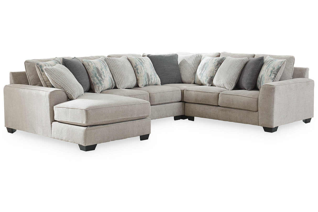 Ardsley Pewter 4-Piece Sectional with Chaise