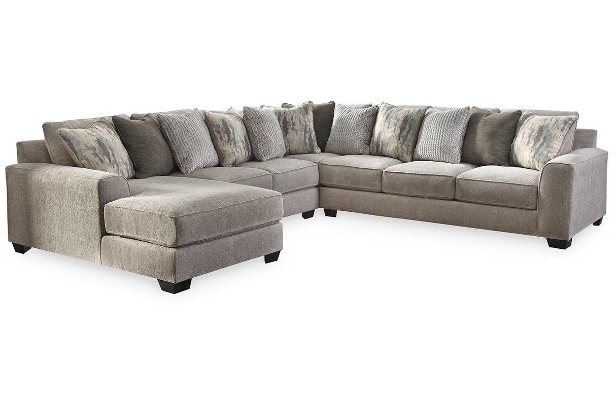 Ardsley Pewter 4-Piece Sectional with Chaise