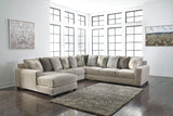 Ardsley Pewter 4-Piece Large LAF Chaise Sectional