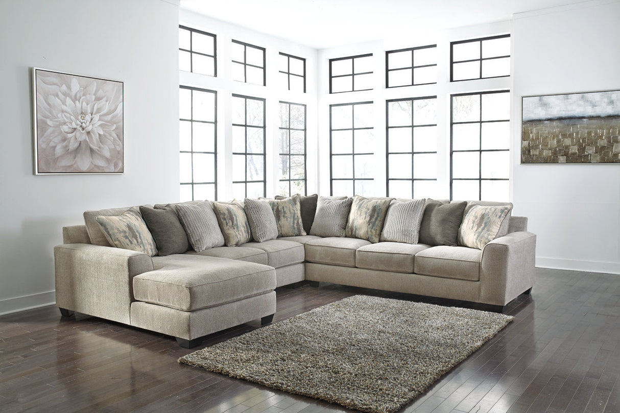 Ardsley Pewter 4-Piece Sectional with Chaise