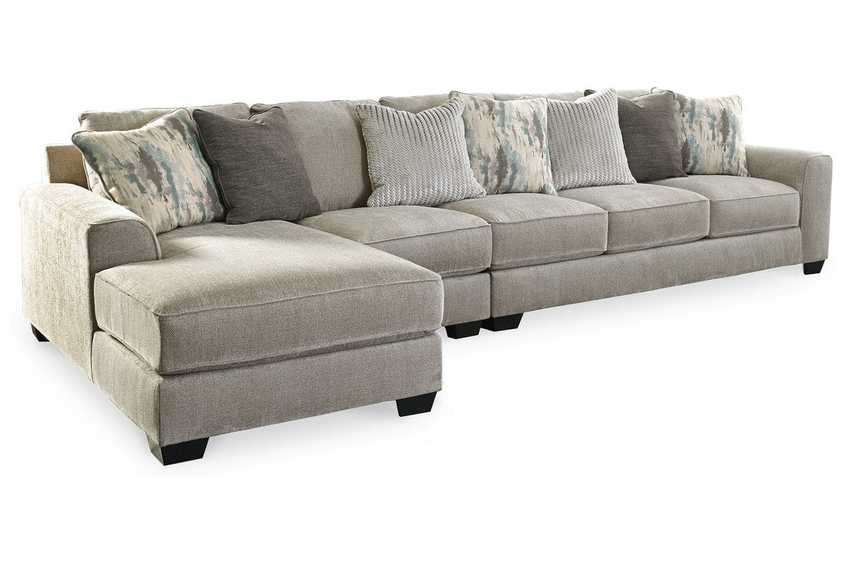 Ardsley Pewter 3-Piece Sectional with Chaise