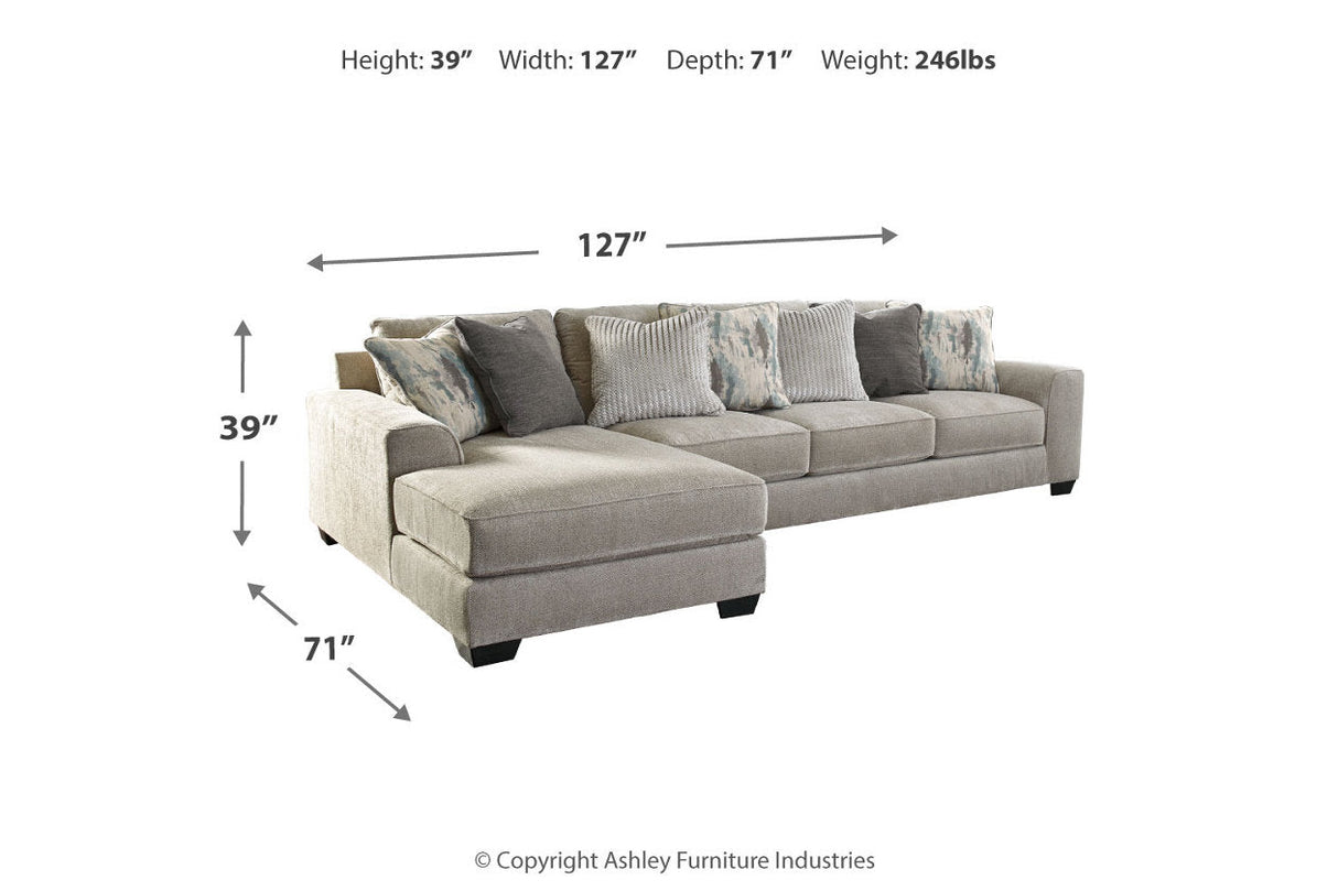 Ardsley Pewter 2-Piece Sectional with Chaise