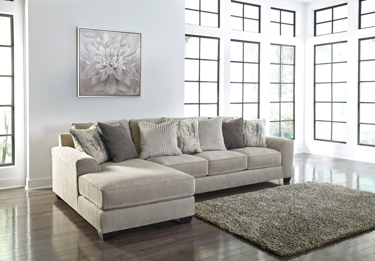 Ardsley Pewter 2-Piece Large LAF Chaise Sectional