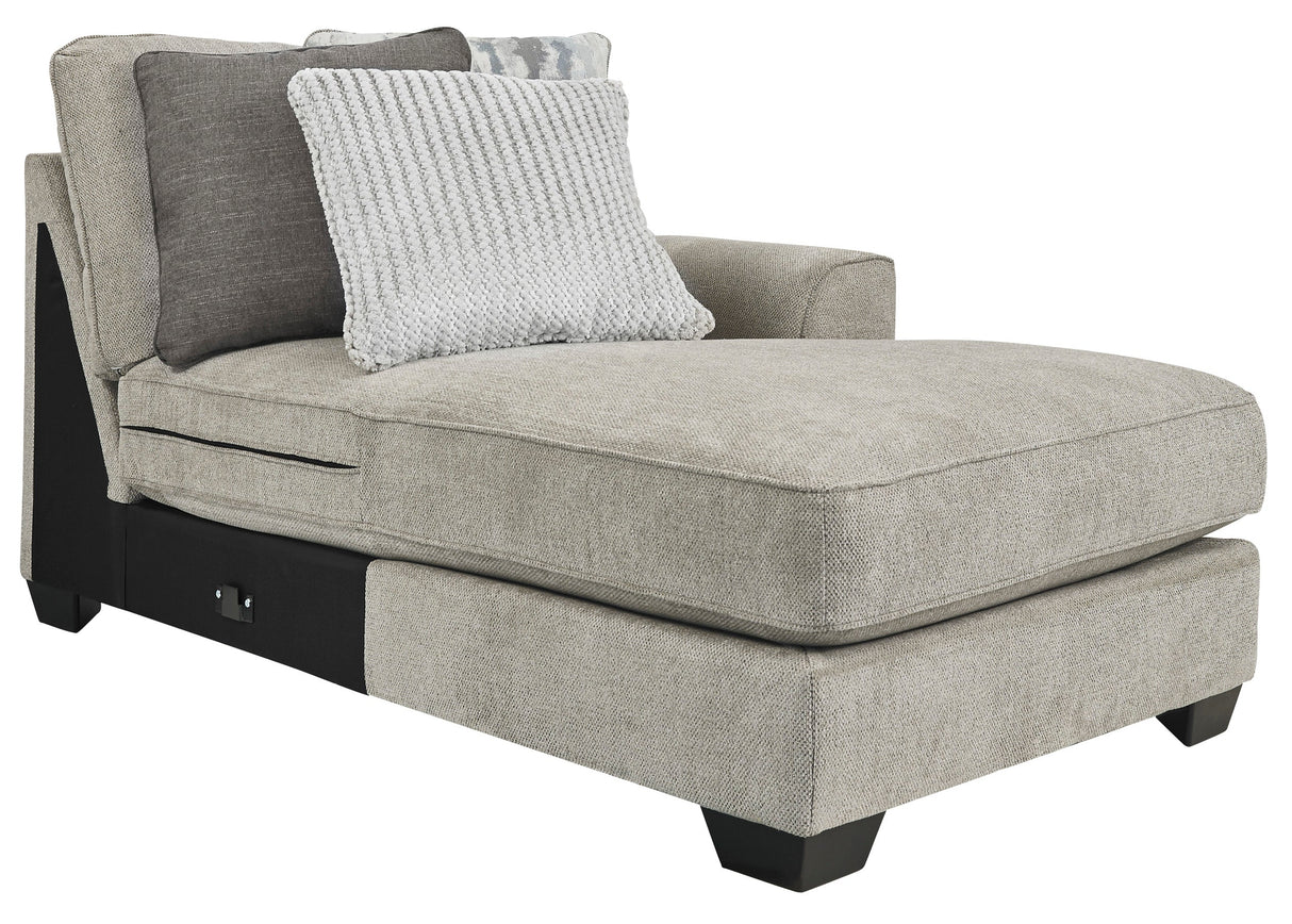 Ardsley Pewter 2-Piece RAF Chaise Sectional