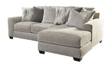 Ardsley Pewter 2-Piece RAF Chaise Sectional