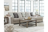 Ardsley Pewter 3-Piece RAF Chaise Sectional