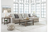 Ardsley Pewter 3-Piece Sectional with Chaise