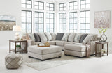 Ardsley Pewter 4-Piece RAF Chaise Sectional